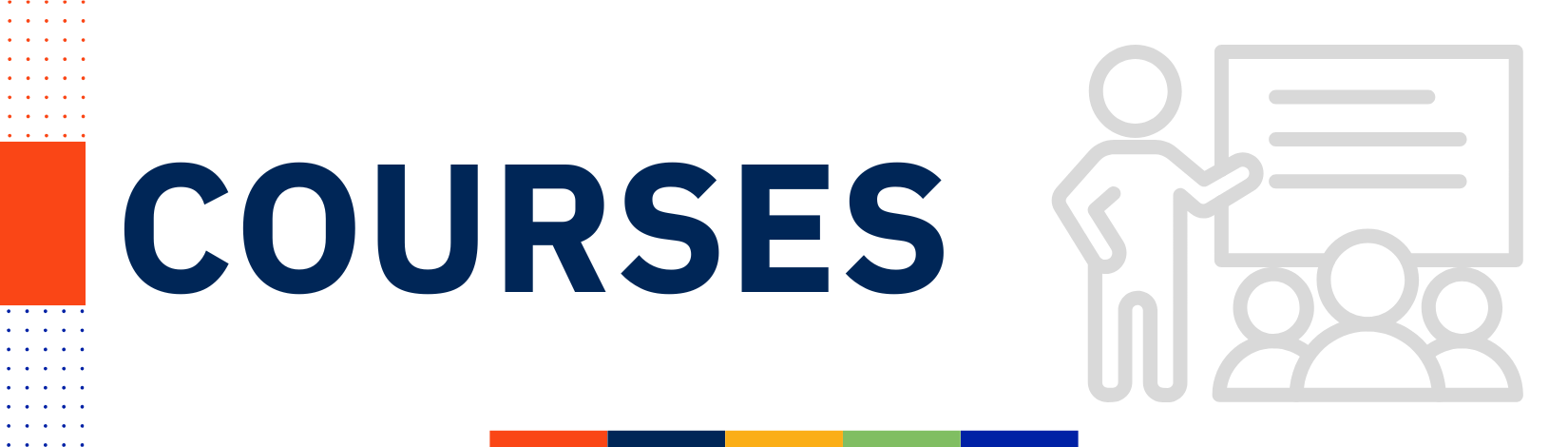 Text that says Courses